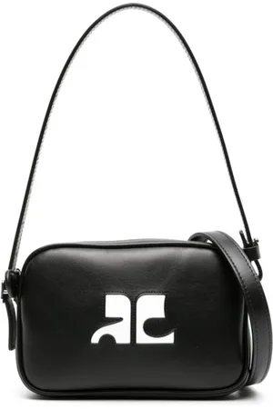 Courrèges Taske, Dame, Sort, ONE SIZE, Uld, Logo Skuldertaske