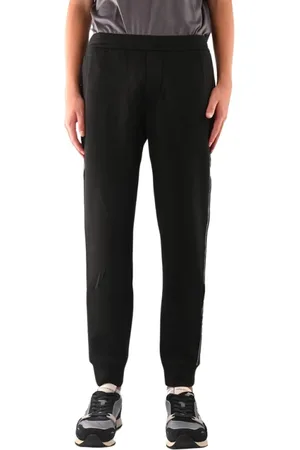 Emporio Armani Bukser, Herre, Sort, L, Bomuld, Casual Træningsbukser