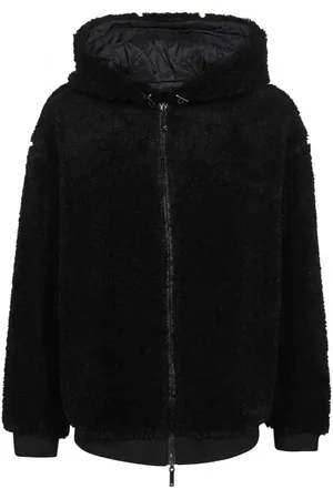 Emporio Armani Sweathshirts & Hoodies, Dame, Sort, S, Polyester, Reversibel Polyesterjakke