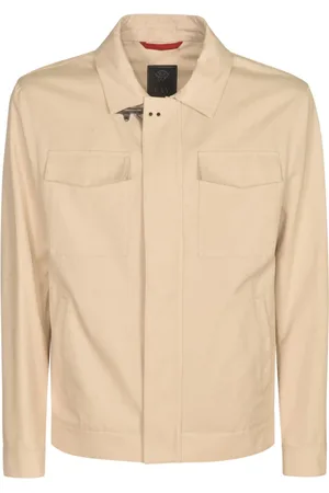 FAY Jakke, Herre, , M, Uld, Zip-Up Over Shirt Jakke