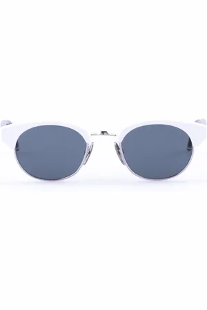 Thom Browne Tilbehør, Herre, Sort, ONE SIZE, Ovale Solbriller