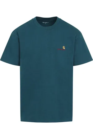 Carhartt Top, Herre, Grøn, S, Bomuld, American Script T-Shirt