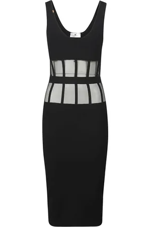 Elisabetta Franchi Kjole, Dame, Sort, S, Chic Ærmeløs Kjole