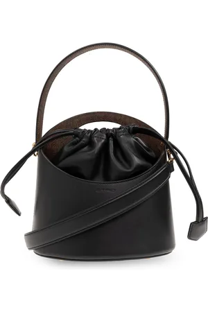 Etro Taske, Dame, Sort, ONE SIZE, Uld, Saturno Medium Bucket Skuldertaske