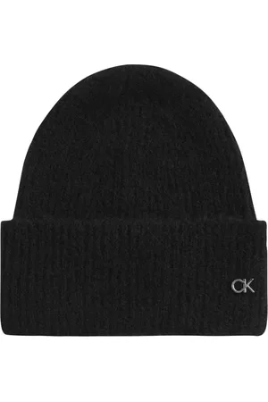 Calvin Klein Tilbehør, Herre, Sort, ONE SIZE, Uld, Lux Wool Beanie - Alpaca Blend