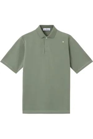 Stone Island Top, Herre, Grøn, M, Bomuld, Grøn Polo Shirt Stellina
