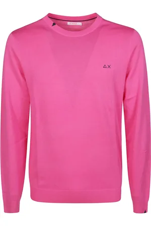 sun68 Strik, Herre, Lyserød, M, Basic Crewneck Sweater