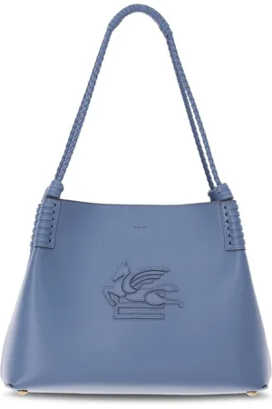 Etro Taske, Dame, Blå, ONE SIZE, Uld, Håndvævet Shopper Libra