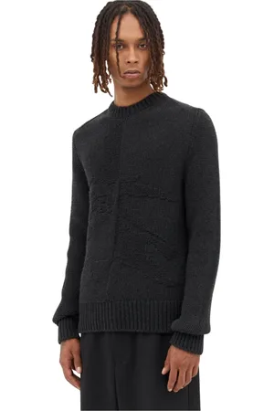 Burberry Strik, Herre, Sort, L, Cashmere, Luksuriøs Cashmere Crewneck Sweater