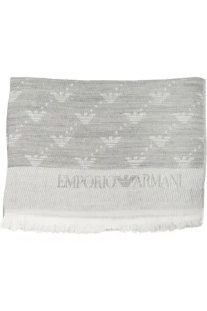 Emporio Armani Tilbehør, Herre, Hvid, ONE SIZE, Fashionabelt Tørklæde