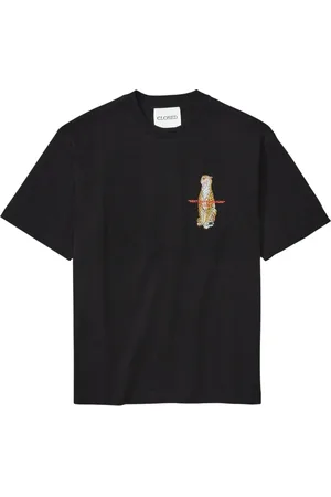 Closed Top, Herre, Sort, S, Bomuld, Kortærmet T-shirt med normal pasform og frontprint