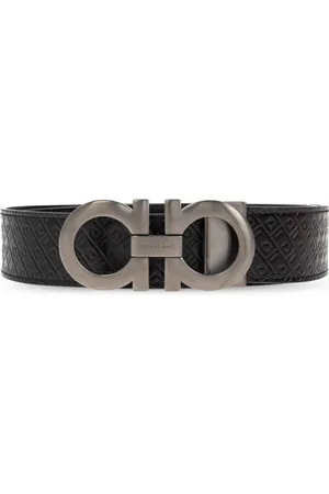 Salvatore Ferragamo Tilbehør, Herre, Sort, 95 CM, Læder, Reversibelt bælte