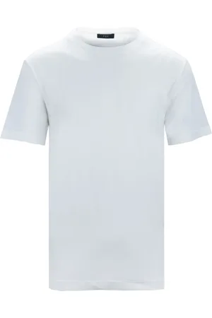 FAY Top, Herre, Hvid, 3XL, Bomuld, Crew Neck Bomulds T-shirt