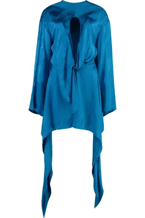 The Attico Kjole, Dame, Blå, S, Louise Silk Mini Dress