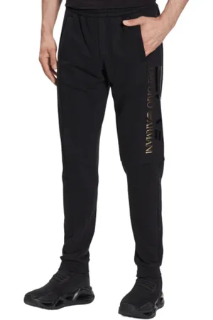 EA7 Bukser, Herre, Sort, L, Bomuld, Joggingbukser med unik stil