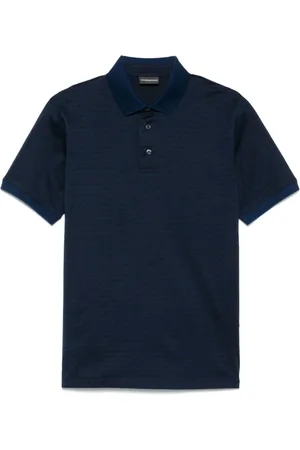 Emporio Armani Top, Herre, Blå, XL, Blå T-shirts og Polos med Korte Ærmer