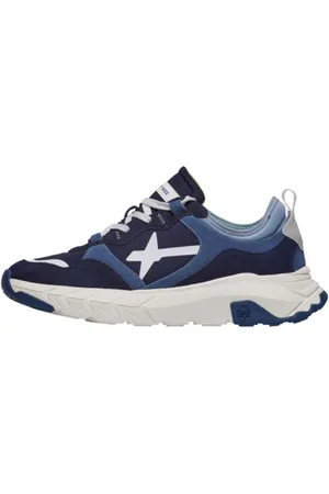 W6YZ Sko, Herre, Flerfarvet, 44 EU, Navy/Azure/Hvid Sporty Sneakers