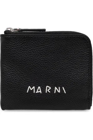 Marni Tilbehør, Herre, Sort, ONE SIZE, Læder, Logo Wallet