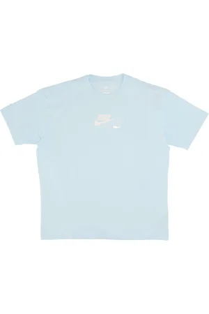 Nike Top, Herre, Blå, XL, Bomuld, Grafisk Print Sportstøj T-shirt