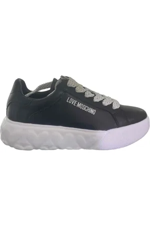 Moschino Sko, Dame, Sort, 38 EU, Uld, Heart Sneakers