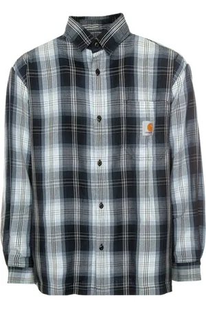 Carhartt Skjorte, Herre, Flerfarvet, S, Uld, Checkered Kent Collar Skjorte Loose Fit