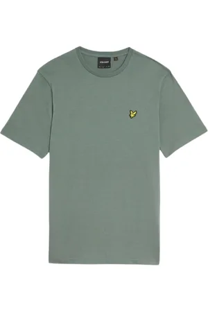Lyle & Scott Top, Herre, Grøn, 2XS, Ensfarvet Mørkegrøn T-shirt