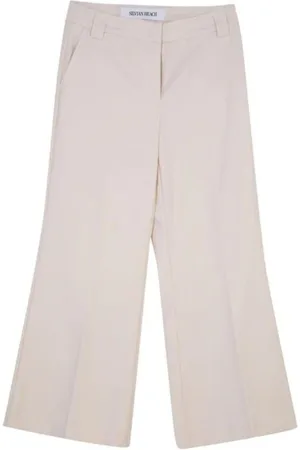 Silvian Heach Bukser, Dame, Hvid, M, Bomuld, Wide Leg Bukser