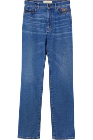 Max Mara Jeans, Dame, Blå, 2XS, Bomuld, Straight Jeans