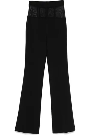 Elisabetta Franchi Bukser, Dame, Sort, L, Uld, Stilfulde Bukser