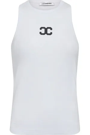 Co`Couture Top, Dame, Hvid, XS, Bomuld, Sporty Tanktop med Logo
