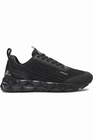 EA7 Sko, Herre, Sort, 39 EU, Uld, X8X154Xk357 Sort Sølv Stilfulde Sneakers