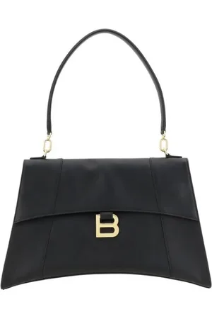 Balenciaga Taske, Dame, Sort, ONE SIZE, Uld, Buet Kalveskind Skuldertaske med Magnetisk Klap