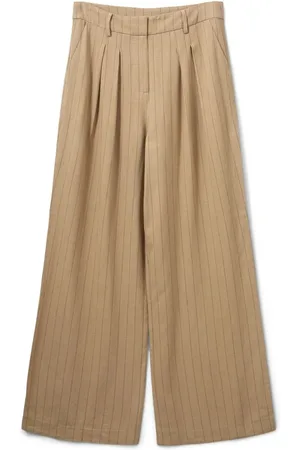 Sofie Schnoor Bukser, Dame, , XS, Polyester, Stribede Bukser med Bred Talje