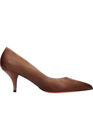 santoni Sko, Dame, Brun, 40 1/2 EU, Læder, Med hæl Brun