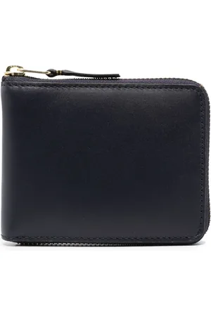 Comme des Garçons Tilbehør, unisex, Blå, ONE SIZE, Læder, Navy Læderpung Klassisk Linje