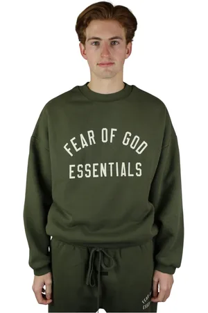 FEAR OF GOD Sweathshirts & Hoodies, Herre, Grøn, XL, Military Fleece Crewneck