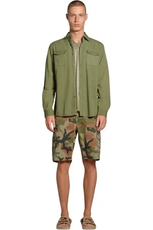 Bomboogie Shorts, Herre, Grøn, W32, Bomuld, Cotton Gabardine Cargo Shorts