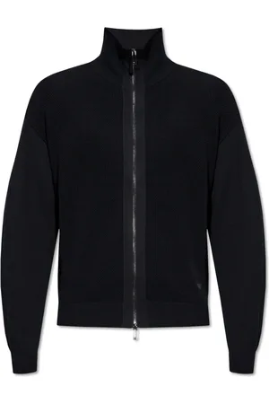 Emporio Armani Strik, Herre, Blå, S, Bomuld, Openwork Cardigan