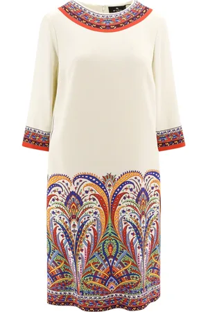 Etro Kjole, Dame, Flerfarvet, M, Iconic Print Viscose Kjole