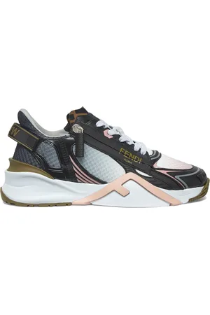 Fendi Sko, Dame, Flerfarvet, 37 EU, Læder, Sort sneakers med FF-mønster