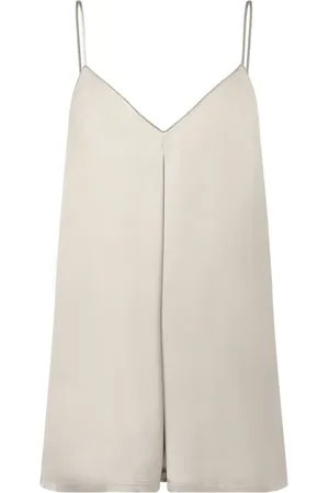 Fabiana Filippi Top, Dame, Grå, XS, Satin, Satin Viscose Elegant Top