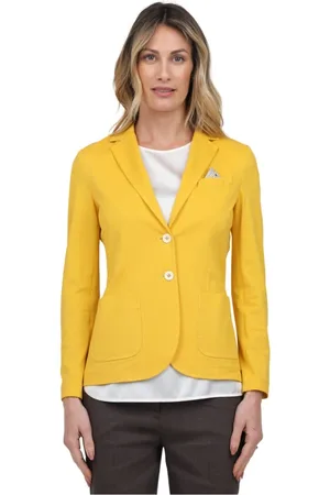 Circolo Jakke, Dame, Gul, XS, Uld, Stilfuld Blazer