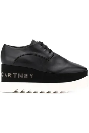 Stella McCartney Sko, Dame, Sort, 39 1/2 EU, Sort Studded Lace-Up Sneakers