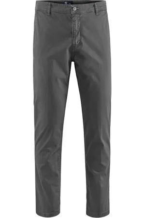 Bomboogie Bukser, Herre, Grå, W33, Bomuld, Slim Fit Stretch Bomuld Chino Bukser