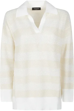 Fabiana Filippi Strik, Dame, , M, Uld, Stilfuld Polo Neck Sweater