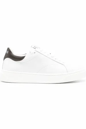 Lanvin Sko, Dame, Hvid, 38 EU, Uld, Kontrasterende Broderet Sneaker