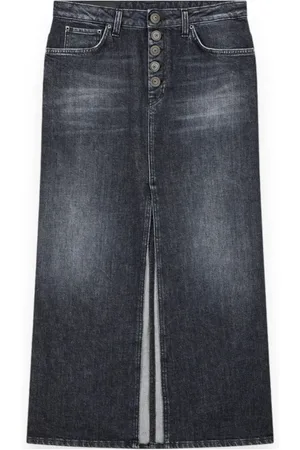 Dondup Nederdel, Dame, Sort, W30, Uld, Stilfuld Nederdel