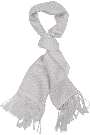 ELEVENTY Tilbehør, Dame, , ONE SIZE, Linned, Zig Zag Linned Tørklæde