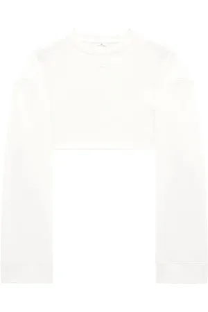 Courrèges Sweathshirts & Hoodies, Dame, Hvid, M, Bomuld, Cocoon Sweater