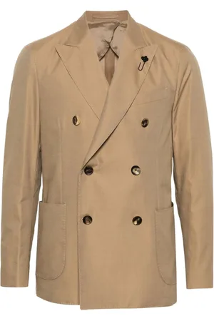 LARDINI Jakke, Herre, , 2XL, Bomuld, Uforet Double Breasted Blazer